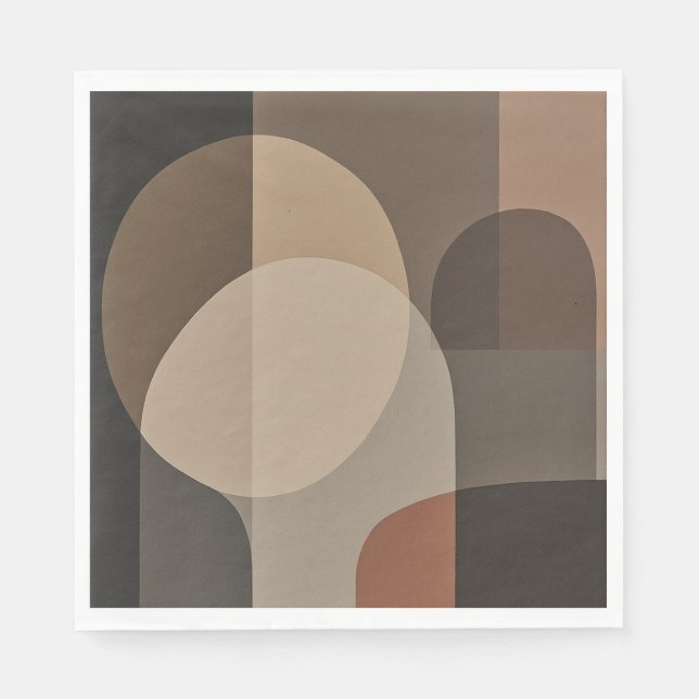 Neutralt modern minimalistisk design pappersservett (Framsidan)