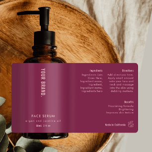 Neutralt Mulberry & Rosa 2 oz Dropper Flaska-etike Fraktsedel