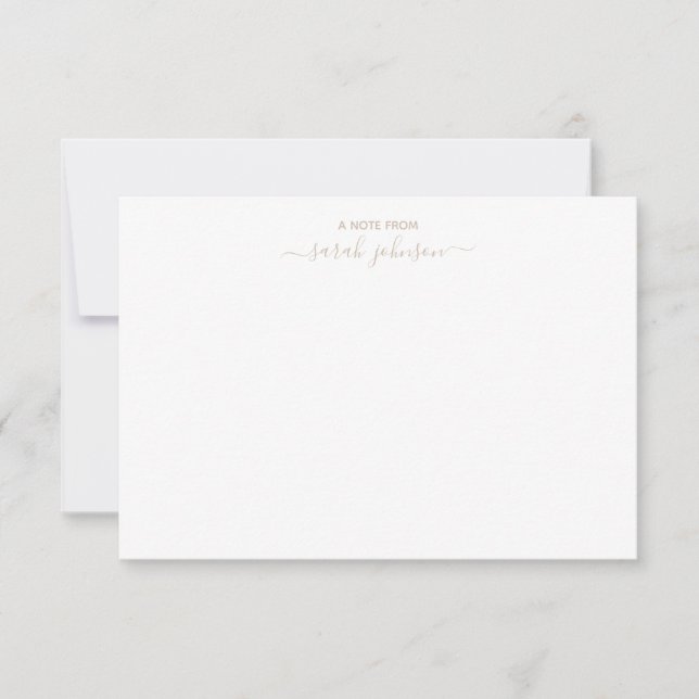Neutralt Note Card Stationary Simple Minimalistic Anteckningskort (Framsida)