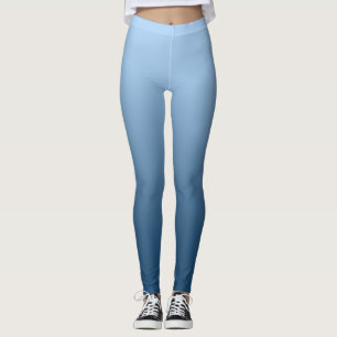Neutralt och blå övertoning leggings