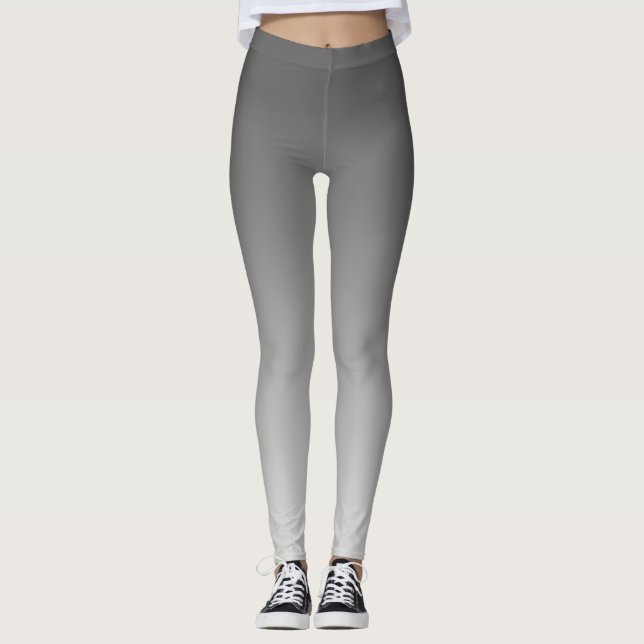 Neutralt och vanliga lutninggrå färg leggings (Framsida)