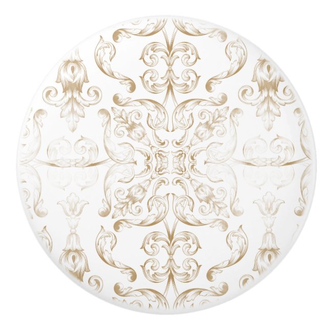 Neutralt Ornate Knob Knopp (Framsidan)