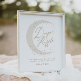 Neutralt över Måne babyskådans dykare Raffle Poster