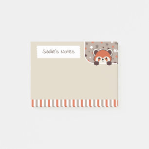 Neutralt Palette Cute Red Panda Peekabo Dina antec Post-it Block