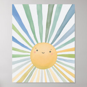 Neutralt Palette Sol Skriv ut nyckelrumsdekaler fö Poster