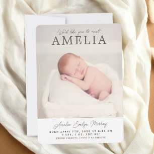 Neutralt Photo Collage Baby annons Meddelande