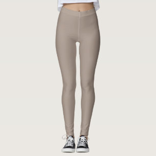 Neutralt Pinkish Brown Solid Färg Pairs HGSW3035 Leggings