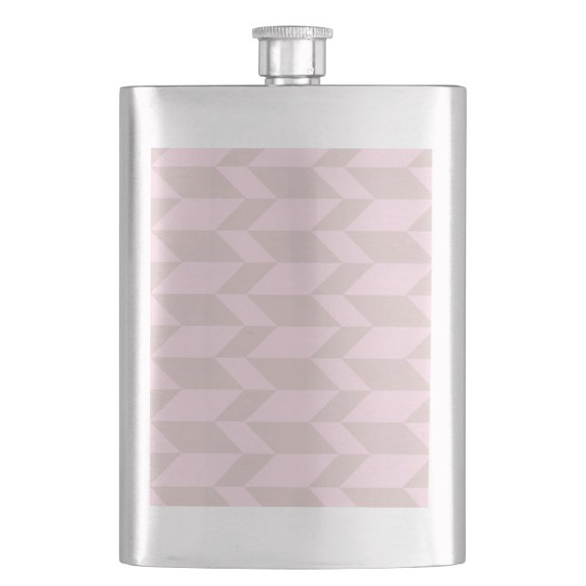 Neutralt Pinks med fet två tonpil Chevron Rand Fickplunta (Framsidan)