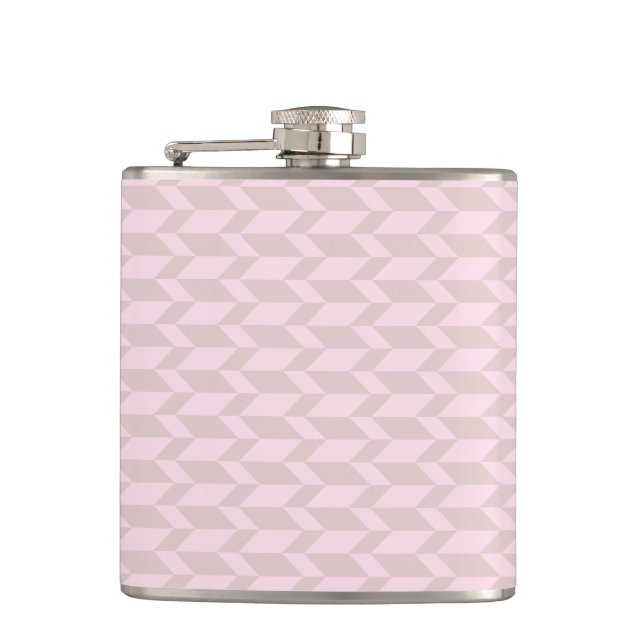 Neutralt Pinks med fet två tonpil Chevron Rand Fickplunta (Framsidan)