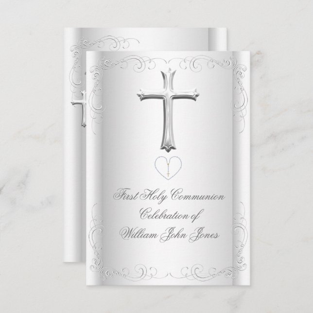 Neutralt/pojke i första Heligan från kommunförenin Inbjudningar (Fram/baksida)