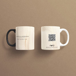 Neutralt QR-kod för målad Abstrakt för naturlig El Mugg