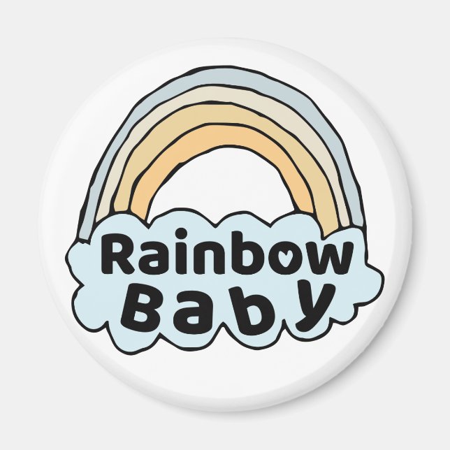 Neutralt Rainbow Baby Birth Blating Birth Miracle Magnet (Framsidan)