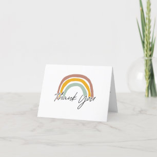 Neutralt Rainbow Baby Shower Tack för ditt kort