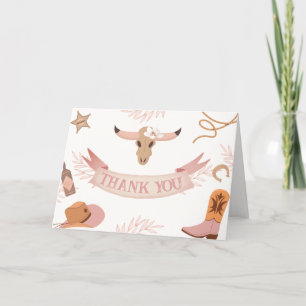 Neutralt Rosa Boho Vilda western Cowgirl Baby Show Tack Kort