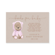 Neutralt Rosa Nalle Baby Shower Bok Request