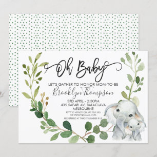 Neutralt Safari Animals Baby Shower-inbjudan Inbjudningar