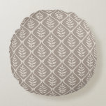 Neutralt Sand Färg Botanical Mönster Rund Kudde<br><div class="desc">En underbar accentkudde i en neutralt och färg som ska blandas med din deka. i trendig färger.</div>