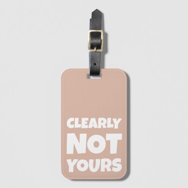 Neutralt Snyggt Retro Funny Luggage Tag Bagagebricka (Framsida vertikal)