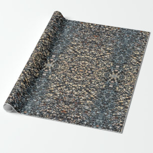Neutralt Stones Småstens Sten Symmetrical Mönster Presentpapper