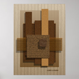 neutralt Struktur & skuggor Poster