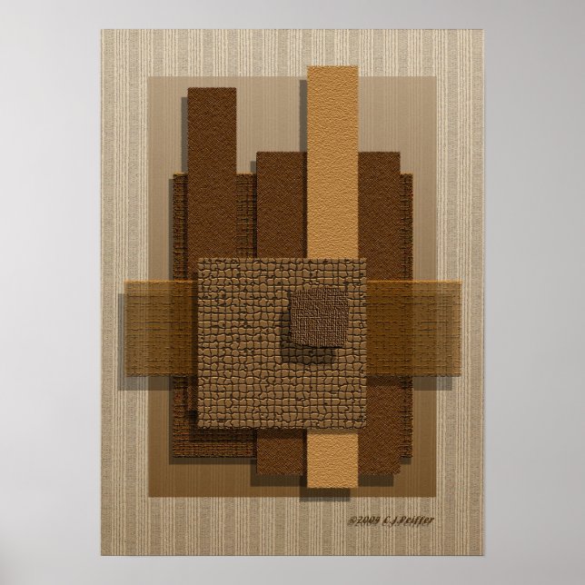 neutralt Struktur & skuggor Poster (Framsidan)