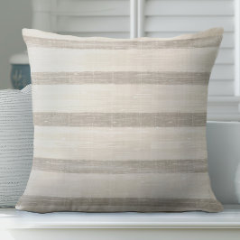 Neutralt Tan Brown Stripe Pillow Kudde