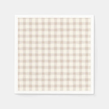 Neutralt Tan Gingham