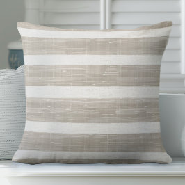 Neutralt Tan Stripe Pillow Kudde