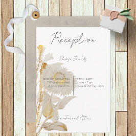 Neutralt Tan WildblomModern Reception Tilläggskort