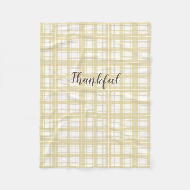 neutralt tartan fall mönster fleecefilt (Framsidan)