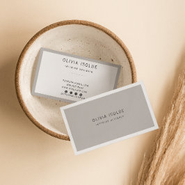 Neutralt Taupe Grått Minimalist Modern Boho Trendi Visitkort