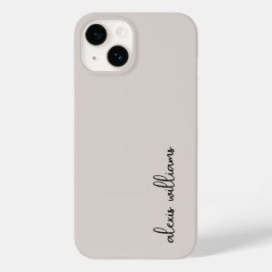 Neutralt Taupe Minimalist Script Namnteckning Mono