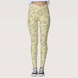 Neutralt Teddybjörn-rum i beige mönster (3) Leggings