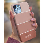 Neutralt Terracotta | Ombre Rand med skript<br><div class="desc">Det här trendiget har fyra rand i olika ombbergradienter av terracotta,  tan och neutralt beige och ditt namn i manustypografi för ett boho och modernt utseende.</div>