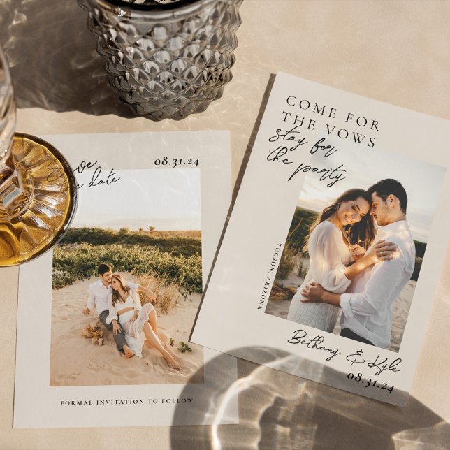 Neutralt tonande kvick foto Spara datum inbjudan (Skapare uppladdad)