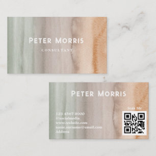 Neutralt Tone-minimalistisk QR-kodProfessionell Visitkort