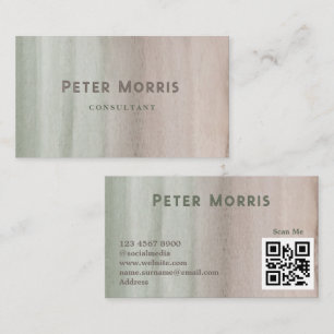 Neutralt Tone-minimalistisk QR-kodProfessionell Visitkort