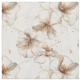 Neutralt Toned Flowers Tyg