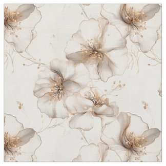 Neutralt Toned Flowers Tyg