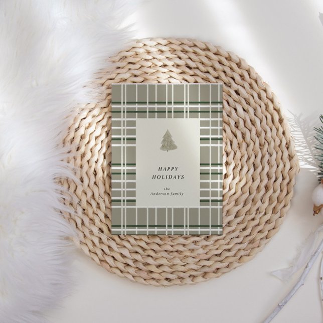 Neutralt Tones Pput-minimalistkort för Helgdag Julkort (Skapare uppladdad)