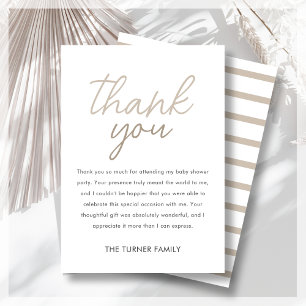 Neutralt Twin Baby Shower Tack Kort