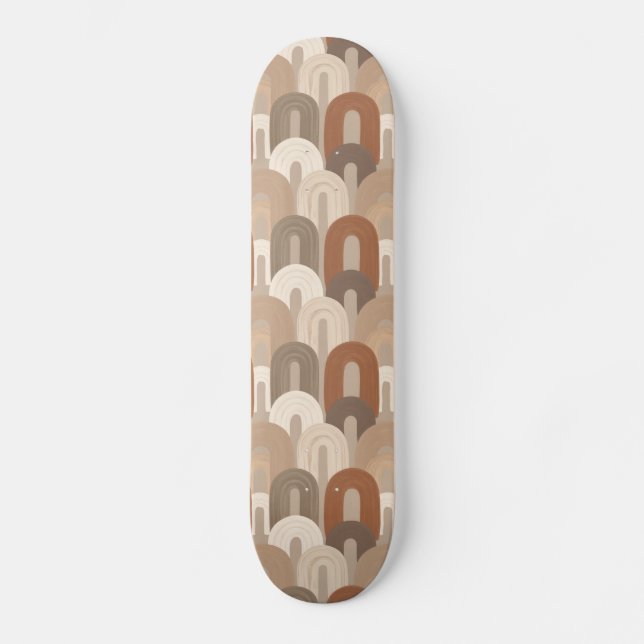 Neutralt valv abstrakt mönster mini skateboard bräda 18,5 cm (Framsida)