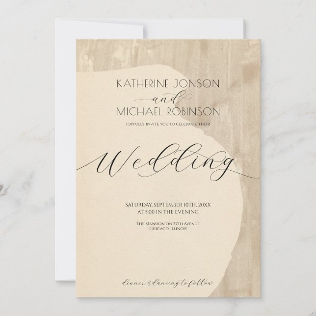 Neutralt vas silhuette | BRÖLLOP Inbjudningar (Framsida)