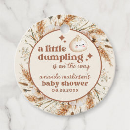 Neutralt Vattenfärg Liten dupling Bao Baby Shower Gåvor Etiketter