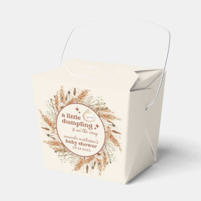 Neutralt Vattenfärg Liten dupling Bao Baby Shower Presentaskar (Framsidan Sidan)