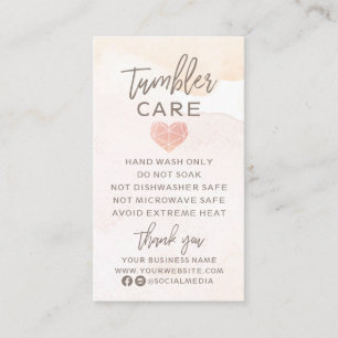 Neutralt Vattenfärg med hjärtklummerbehandling Visitkort