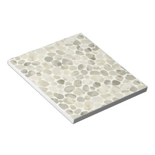 Neutralt Vattenfärgsfärg-stil Pebble Patterned Anteckningsblock