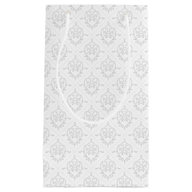 Neutralt Vine Deco Hearts Patterned Gift Bag (Framsidan)