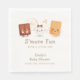 Neutralt Whimsical S'more Roligt Baby Shower Pappersservett