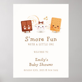 Neutralt Whimsical S'more Roligt Baby Shower Välko Poster